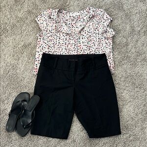 The Limited Black Bermuda Shorts - Classic Knee-Length